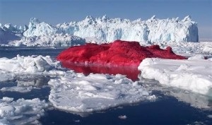 blood-red iceberg